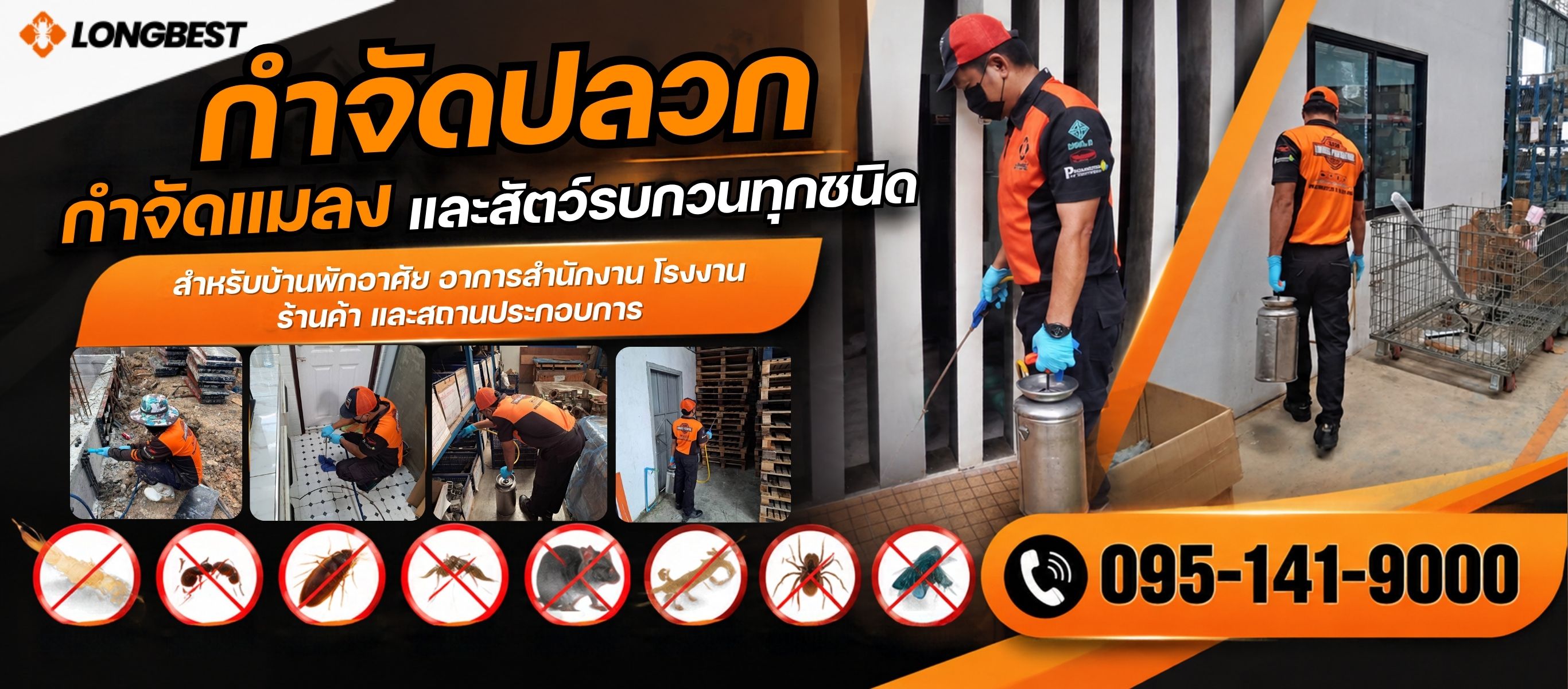บริษัทกำจัดปลวกสมุทรสาคร ลองเบสท์ เพสท์คอนโทรล